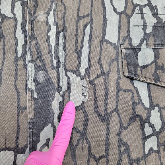 Vintage 90s Treebark Hunting Jacket Medium 24x30 Game-Pouch - Picture 6 of 16